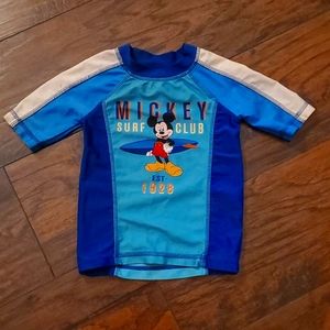 Toddler Mickey Mouse Swim Shirt Rash guard Sz 3